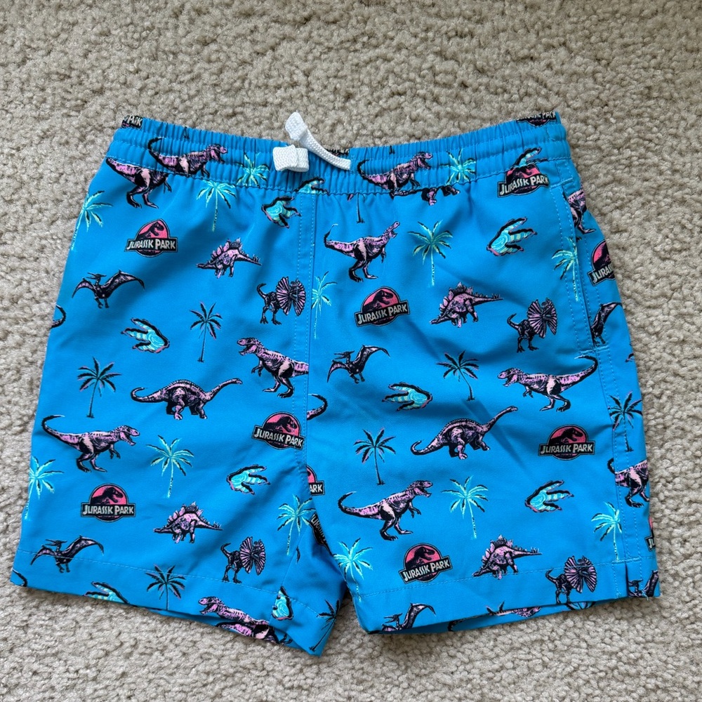 Boy’s Chubbies Special Edition Jurassic Park Swim Trunks Sz 5